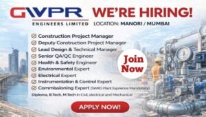 GVPR Engineers Ltd Vacancy 2026