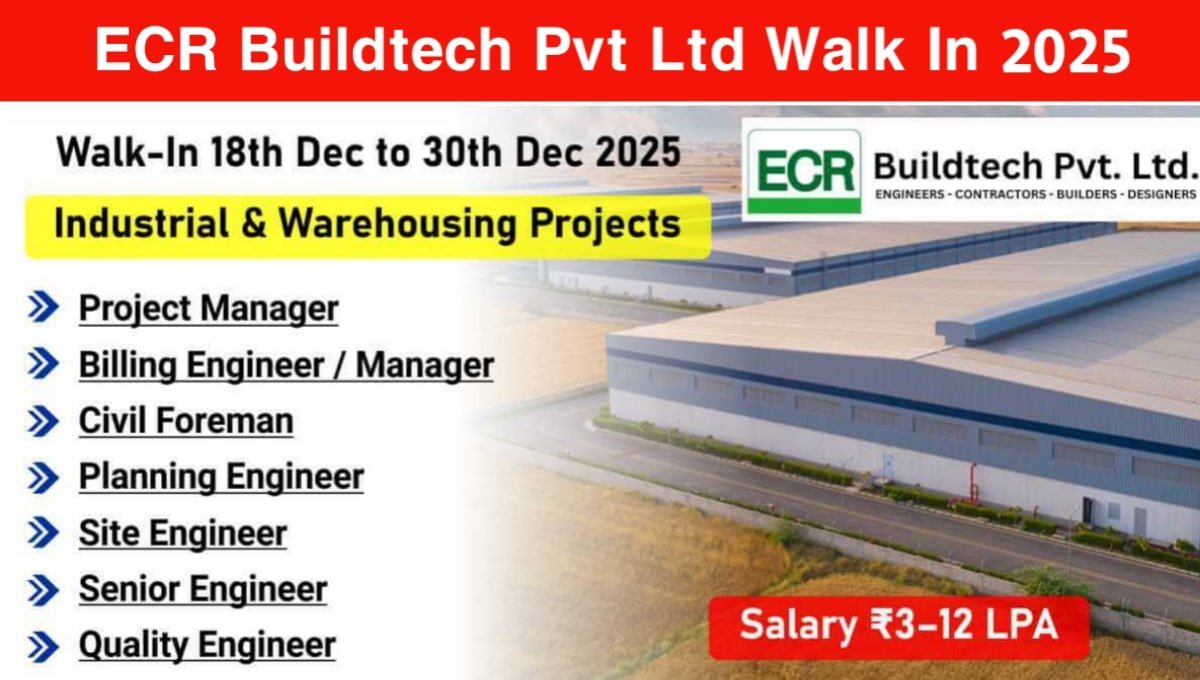 ECR Buildtech Pvt Ltd Hiring