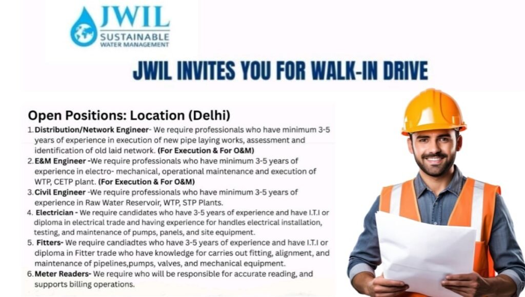 JWIL Infra Ltd Walk-In Interview at Delhi