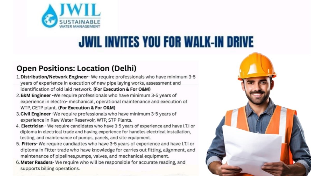 JWIL Infra Ltd Walk-In Interview at Delhi