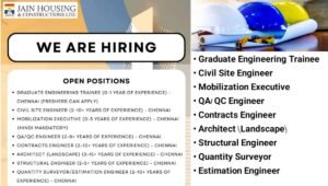 Jain Housing & Constructions Ltd Vacancy