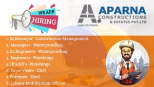 Latest Aparna Constructions & Estate Jobs 2026
