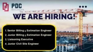 PDC Buildcon Recruitment 2026