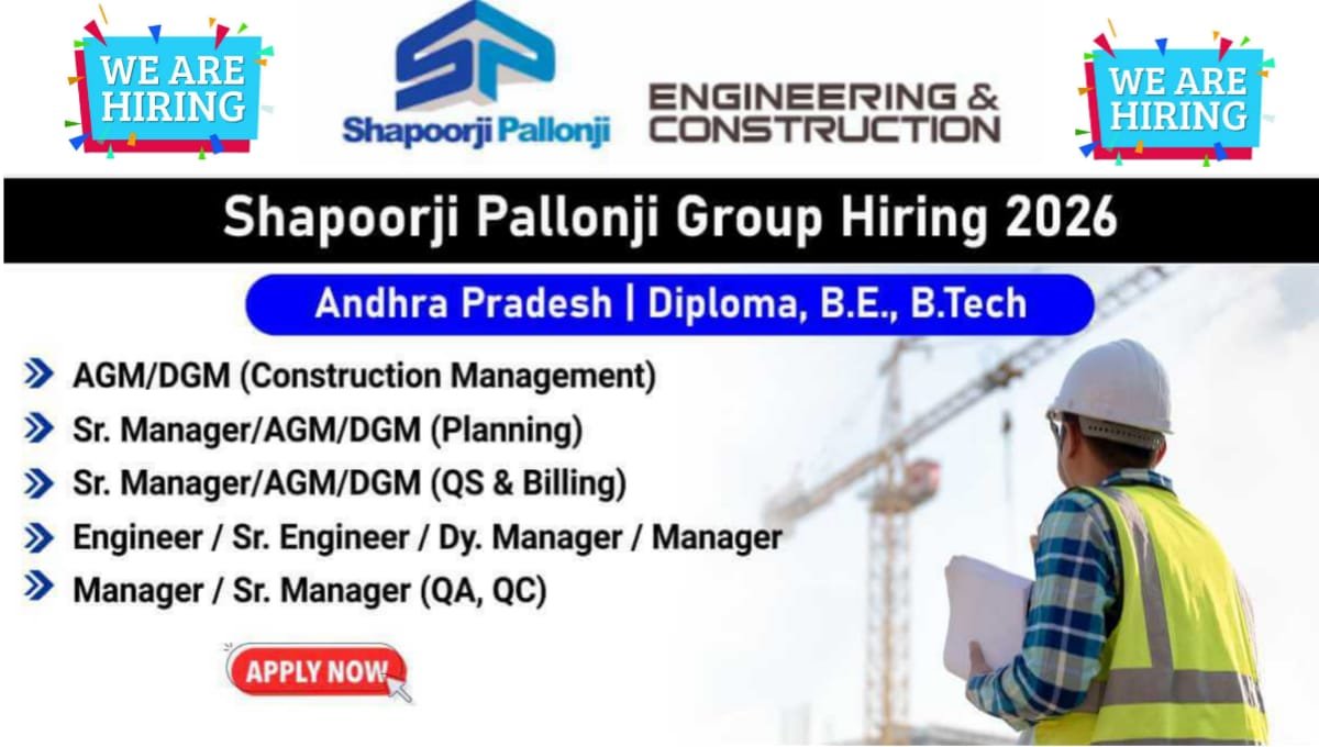 Shapoorji Pallonji Construction Jobs 2026