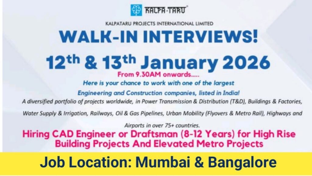 Kalpataru Projects International Ltd Walk-In Drive 2026