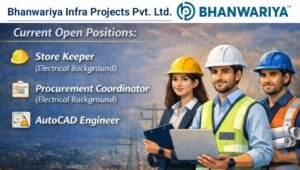 We Are Hiring at Bhanwariya Infra Projects Pvt Ltd