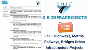 GR Infraprojects Ltd Hiring