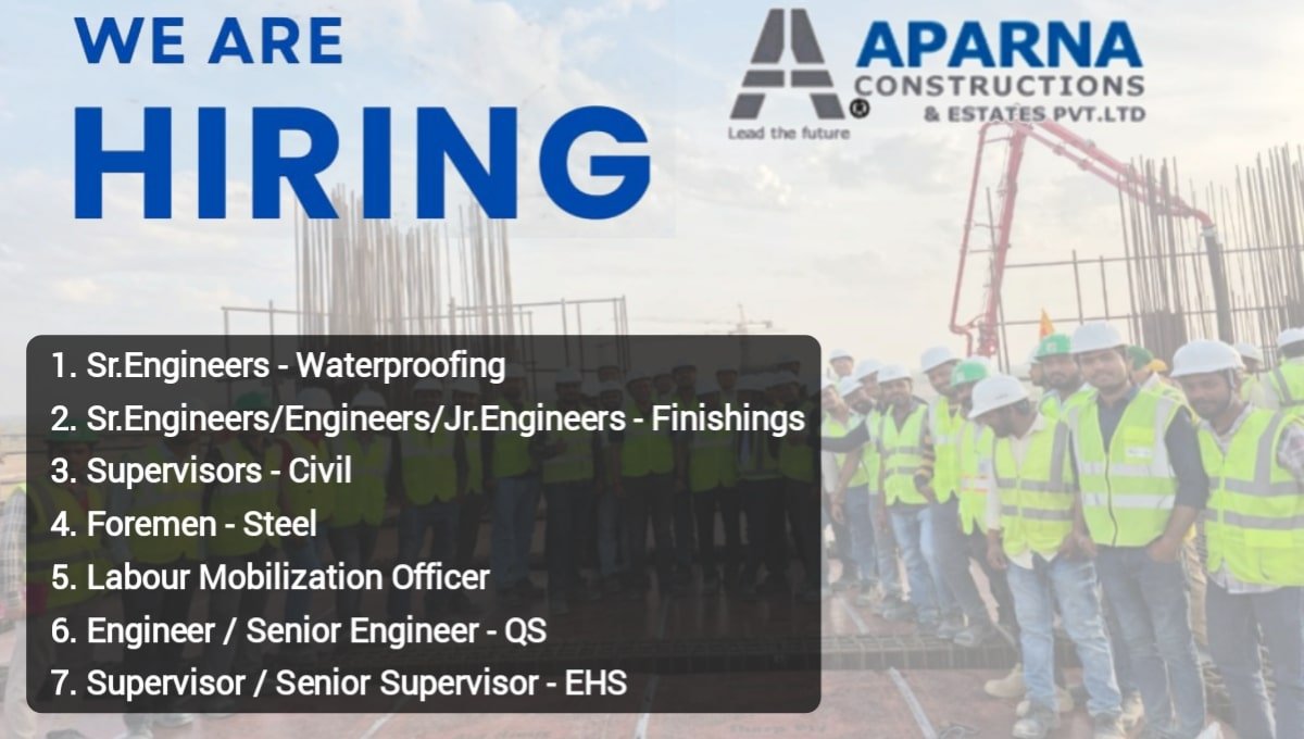 Aparna Constructions Hiring 2026
