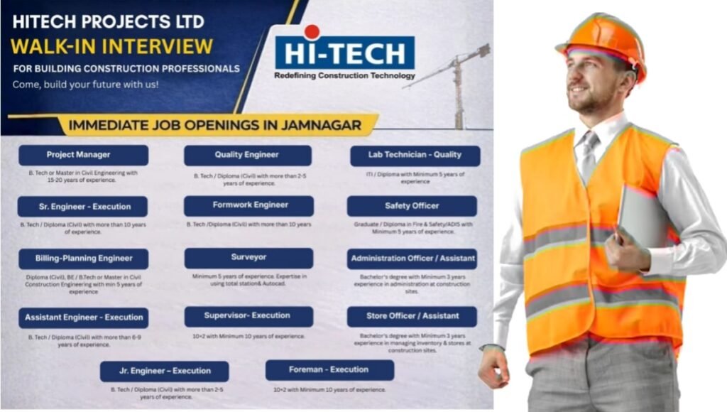 Hitech Projects Ltd Walk-In Interview 2026
