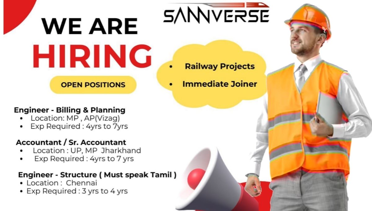 Sannverse Railtech Pvt Ltd Hiring 2026