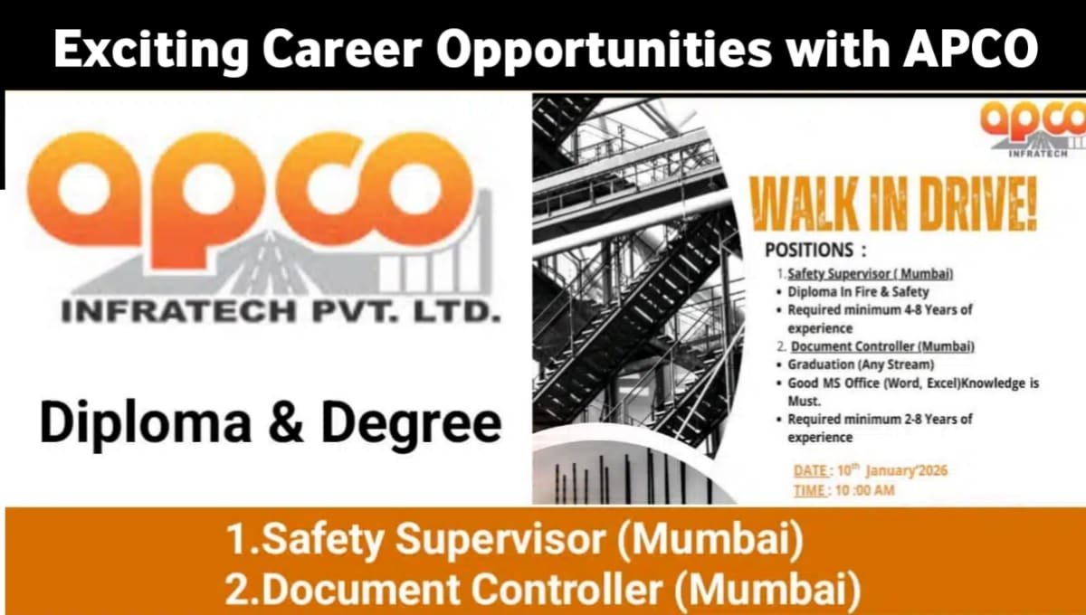 APCO Infratech Recruitment 2026