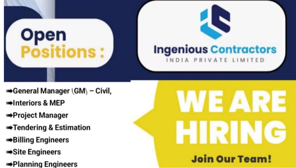 Ingenious Contractors Hiring 2026