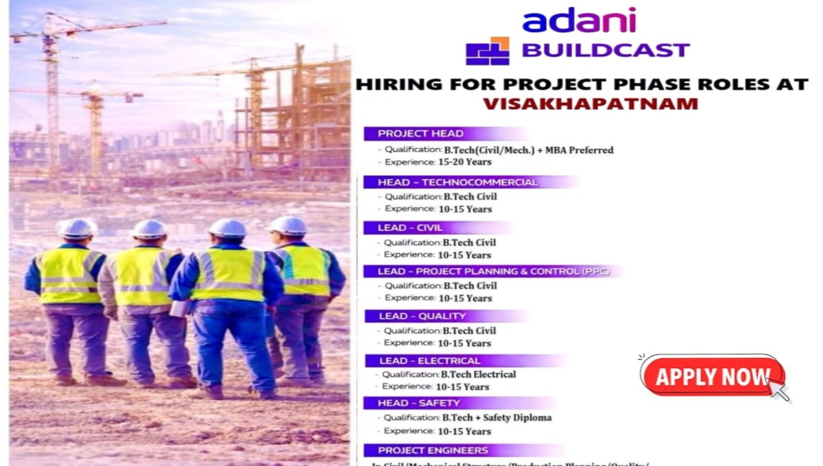 Adani Group Buildcast Solutions Pvt Ltd Careers