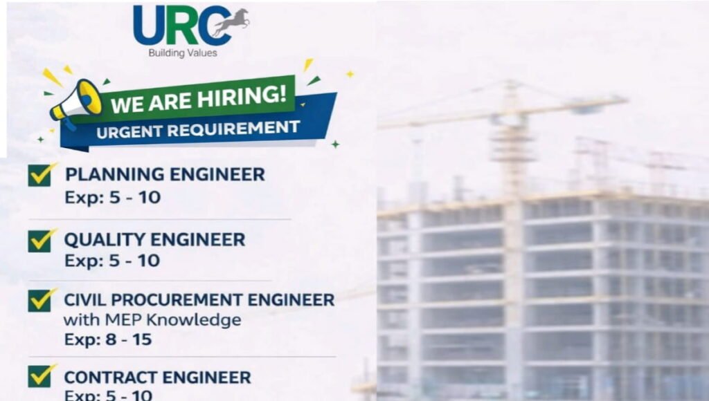 URC Construction Job Opening 2026