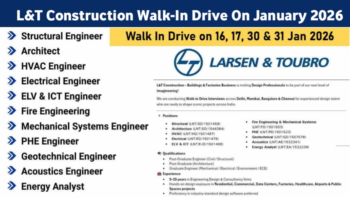 L&T Construction Recruitment 2026