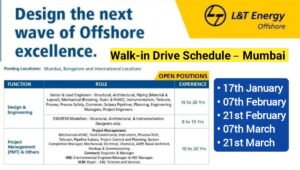 L&T Energy Offshore Recruitment Drive 2026