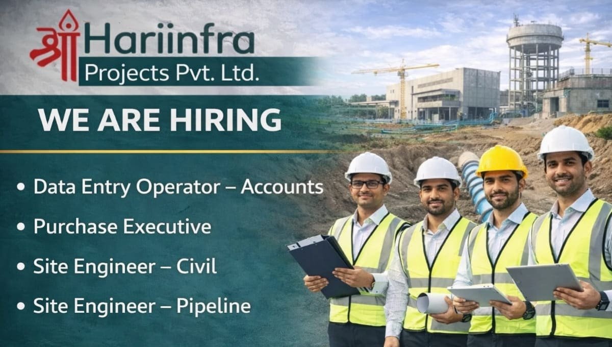 Shree Hari Infraprojects Pvt Ltd Hiring 2026