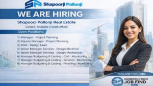 Shapoorji Pallonji Real Estate Job Vacancy