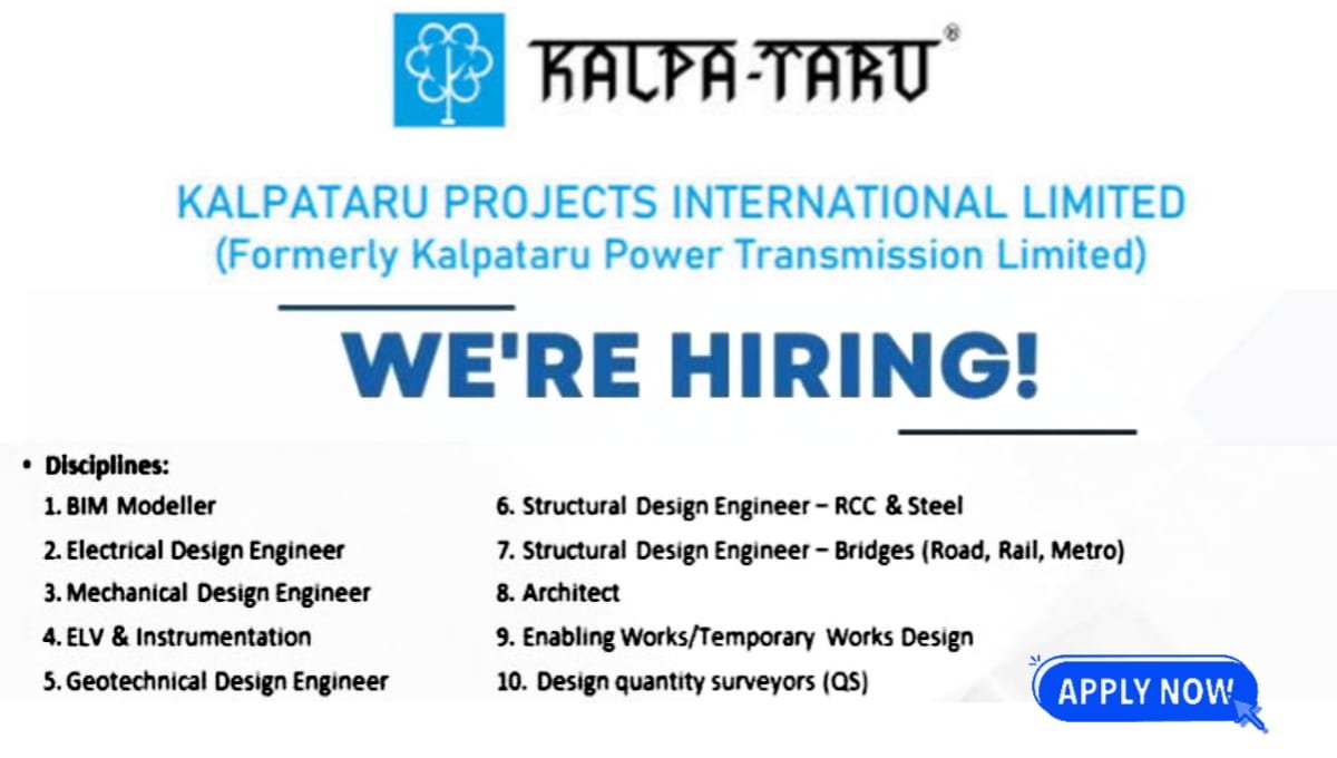 Kalpataru Projects Job Vacancy 2026