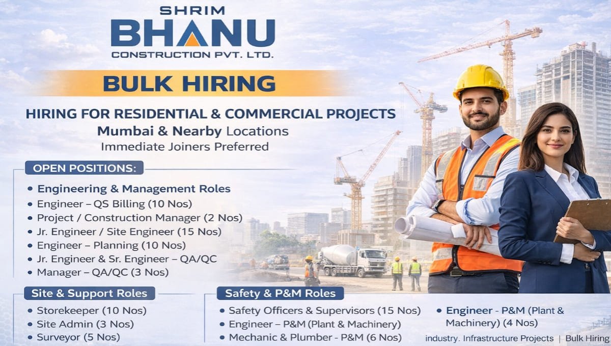 Shrim Bhanu Construction Pvt Ltd Bulk Hiring