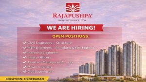 Rajapushpa Properties Pvt Ltd Vacancy