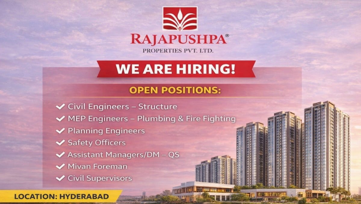 Rajapushpa Properties Pvt Ltd Vacancy