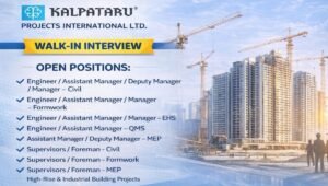 Kalpataru Projects Walk-In Interview 2026