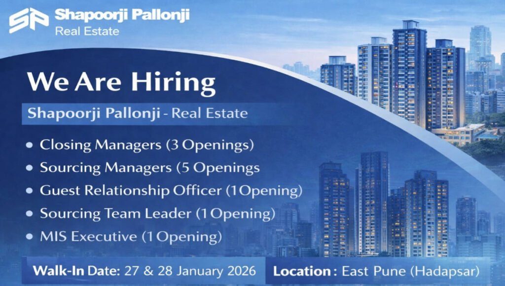 Shapoorji Pallonji Real Estate Careers 2026