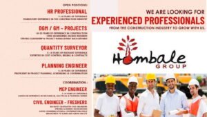 Hombale Group Job Vacancy