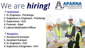 Aparna Constructions Job Openings 2026