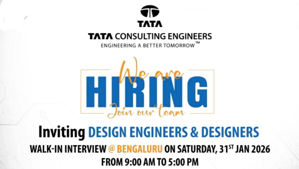 Tata Consulting Engineers Walk-In Interview 2026