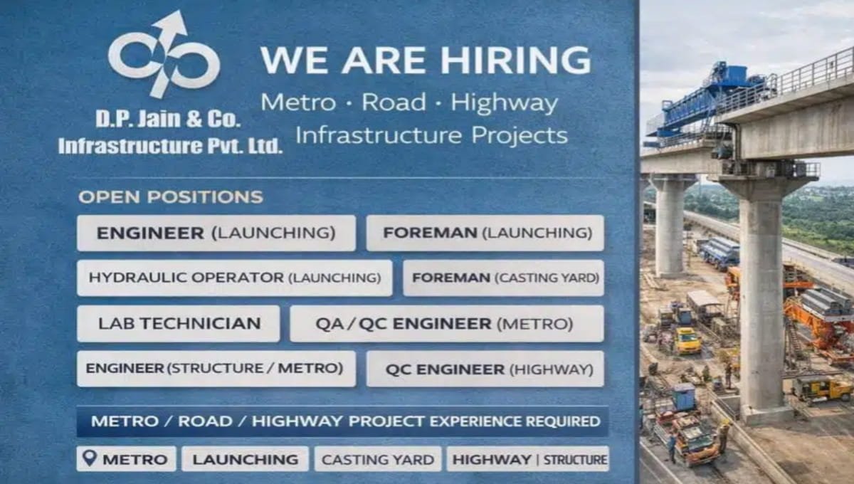 DP Jain & Co. Infrastructure Pvt Ltd Hiring 2026