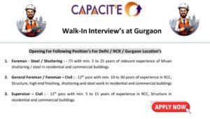 Capacit'e Infraprojects Recruitment 2026