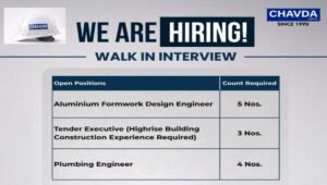 Chavda Infra Limited Recruitment 2026