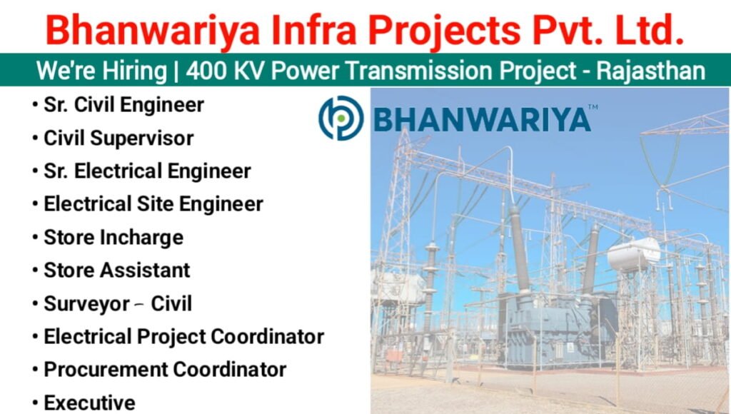 Bhanwariya Infra Projects Vacancy 2026