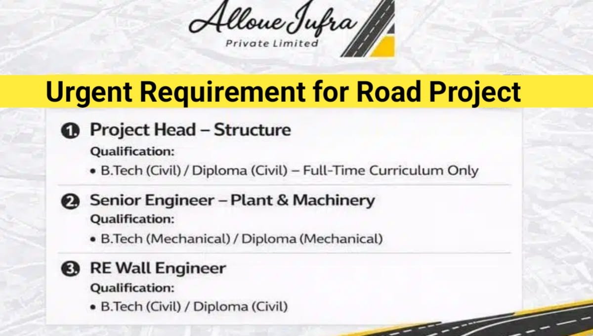 Allone Infra Projects Hiring 2026