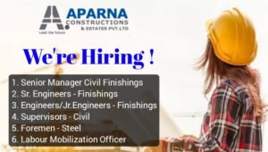 Career Opportunities with Aparna Constructions