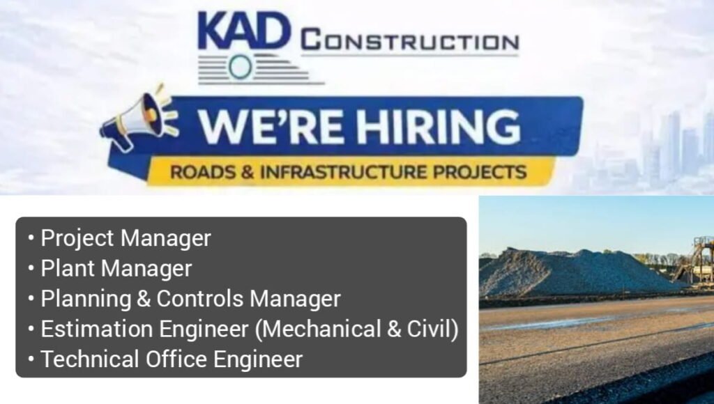 KAD Construction Job Opening 2026