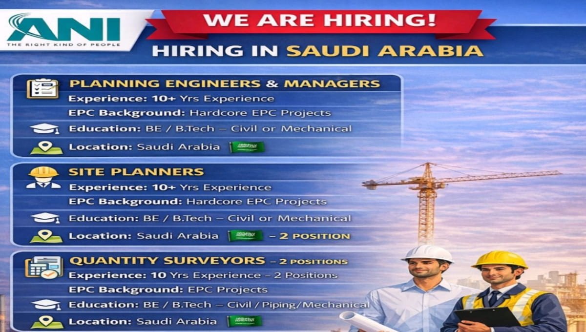 ANI Hiring Planning Engineers