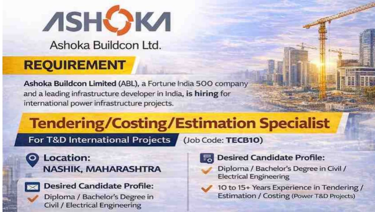 Ashoka Buildcon Limited Hiring