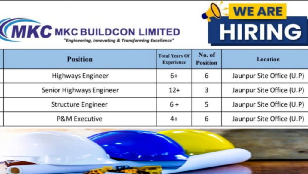 Exciting Career Opportunities at MKC Buildcon Ltd