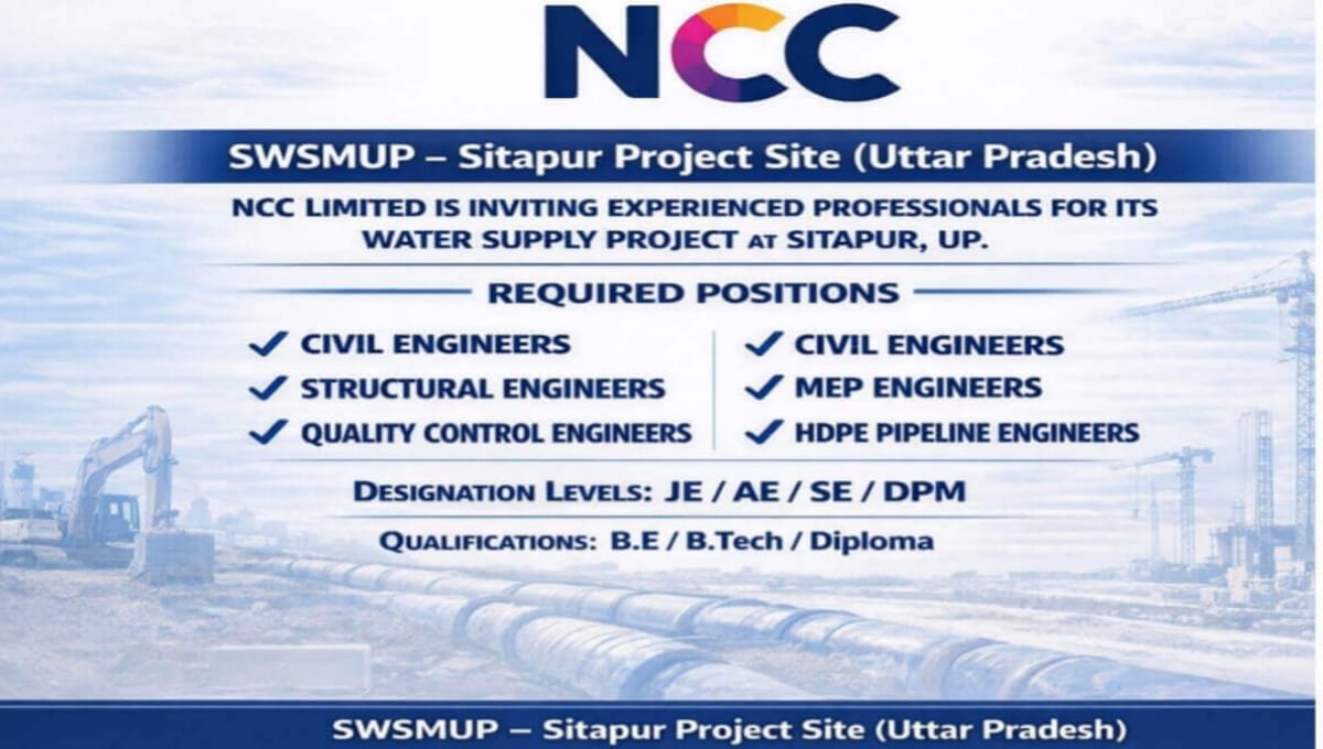 NCC Limited Recruitment 2026