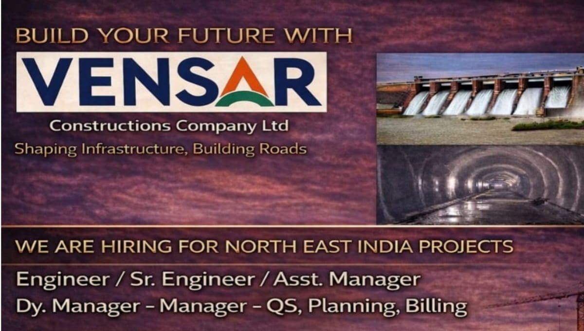 Vensar Constructions Company Ltd Hiring