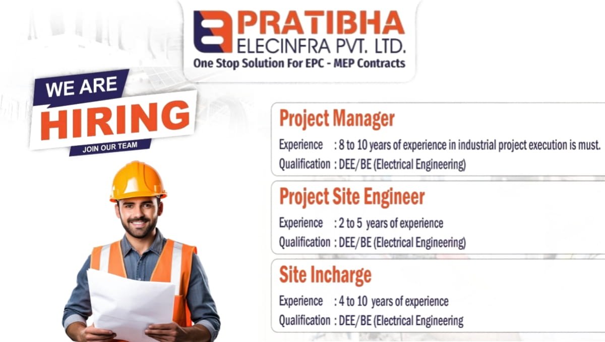Pratibha Elecinfra Pvt Ltd Hiring 2026