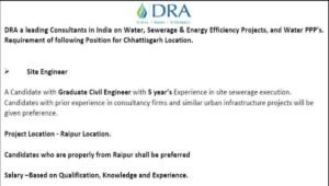 DRA Consultants Hiring Graduate Civil Engineer
