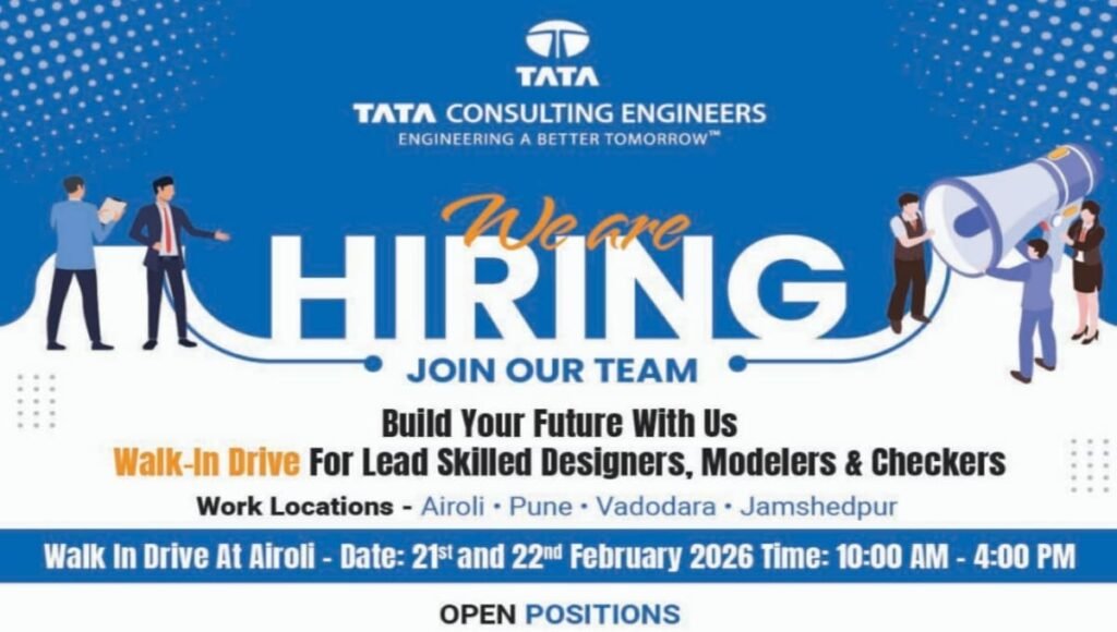 Tata Consulting Engineers Walk In Drive 2026