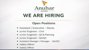 Anuhar Homes Hiring 2026