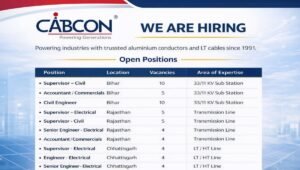 Cabcon India Limited Hiring
