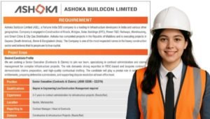 Ashoka Buildcon Limited Hiring