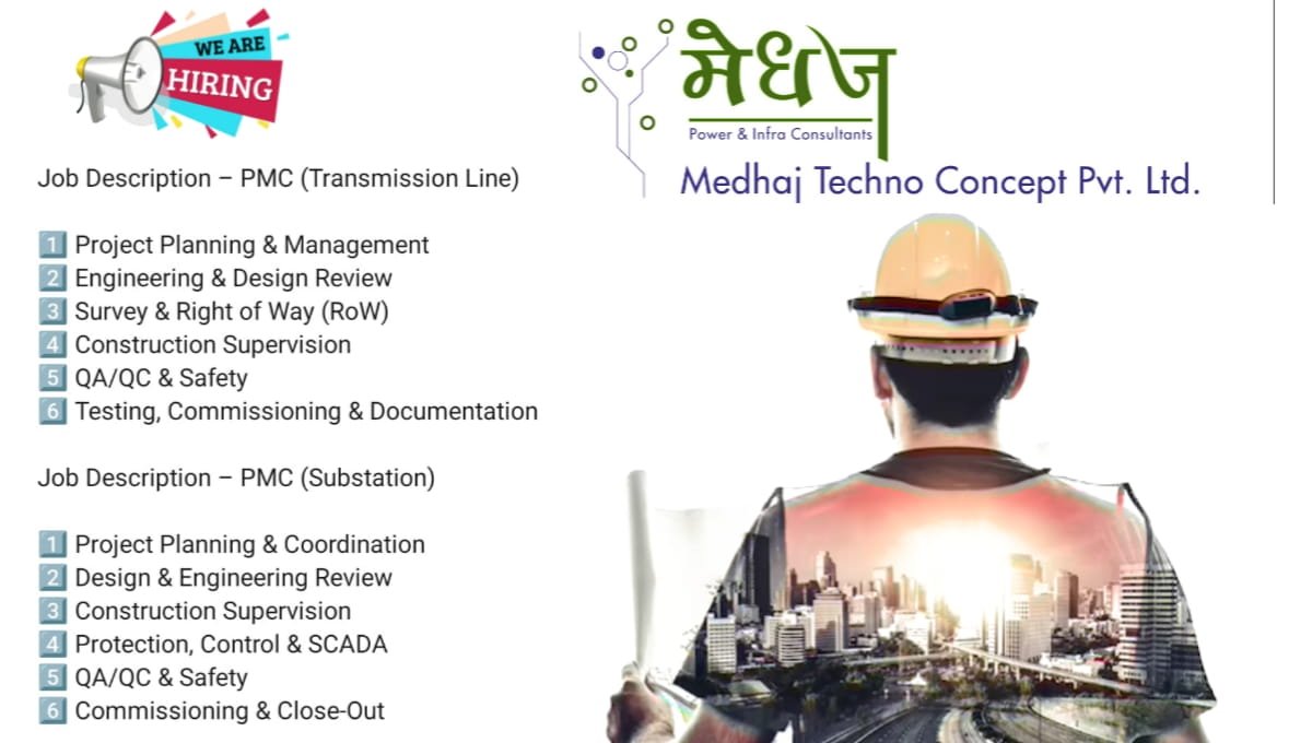 Medhaj Group Hiring Electrical Engineers